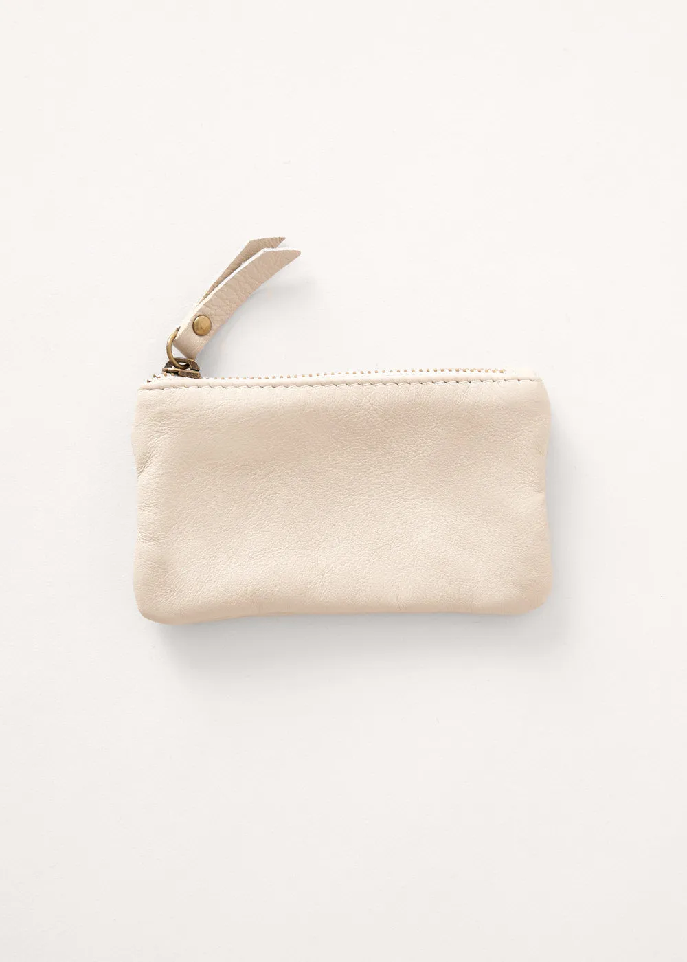 SUKI LEATHER PURSE - OFF WHITE