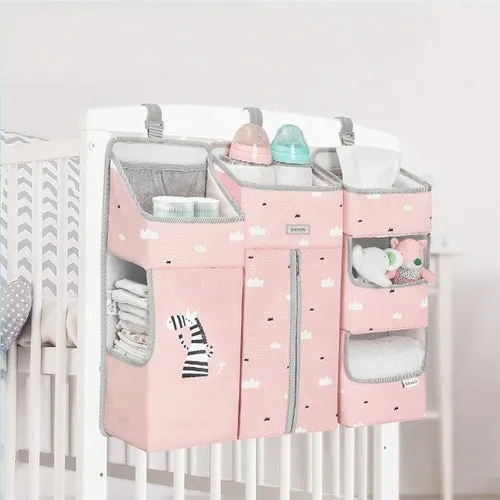 Sunveno Baby Storage Organizer Crib Hanging Storage Bag Caddy