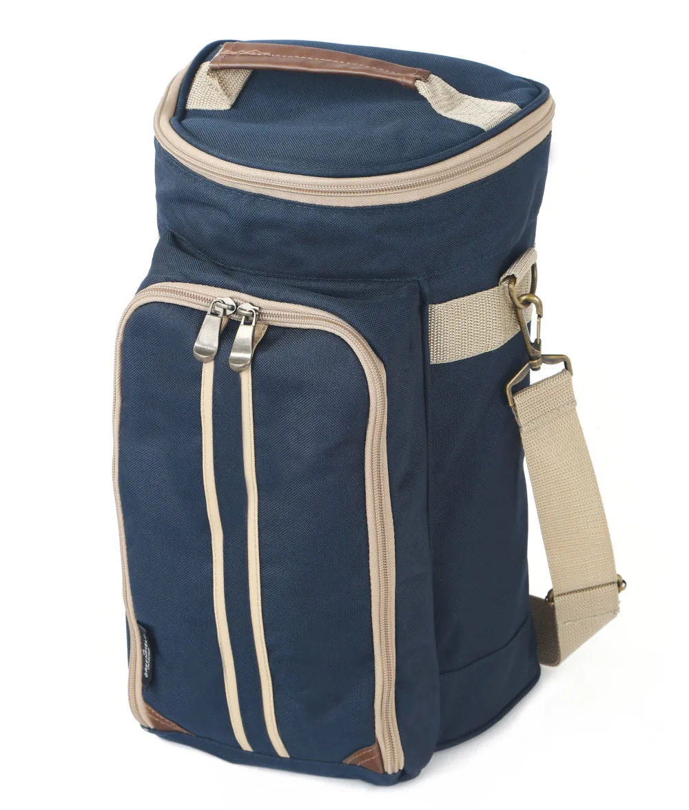 Super Deluxe Admiral Blue Wine Cooler Bag for Two People