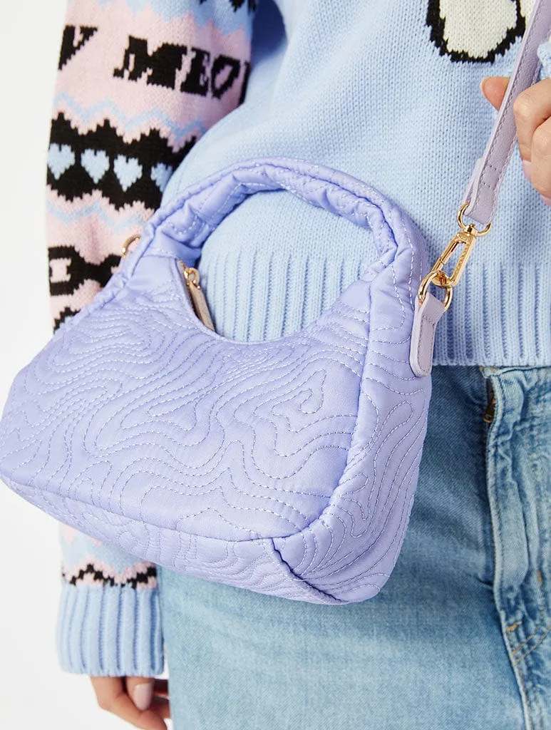 Swirl Quilted Mini Nylon Cross Body Bag