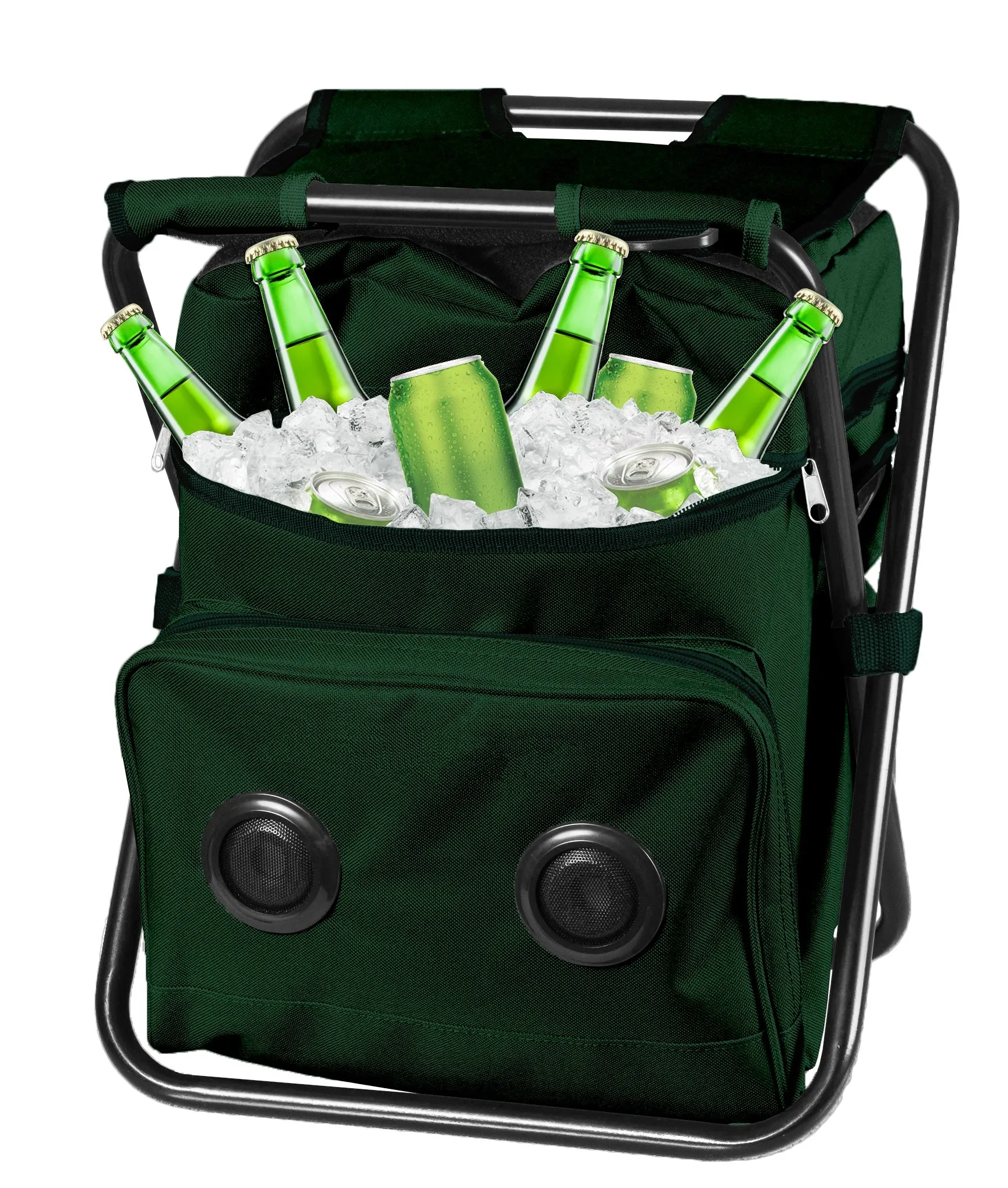 Tailgate Cooler Chair Backpack with Bluetooth Speaker