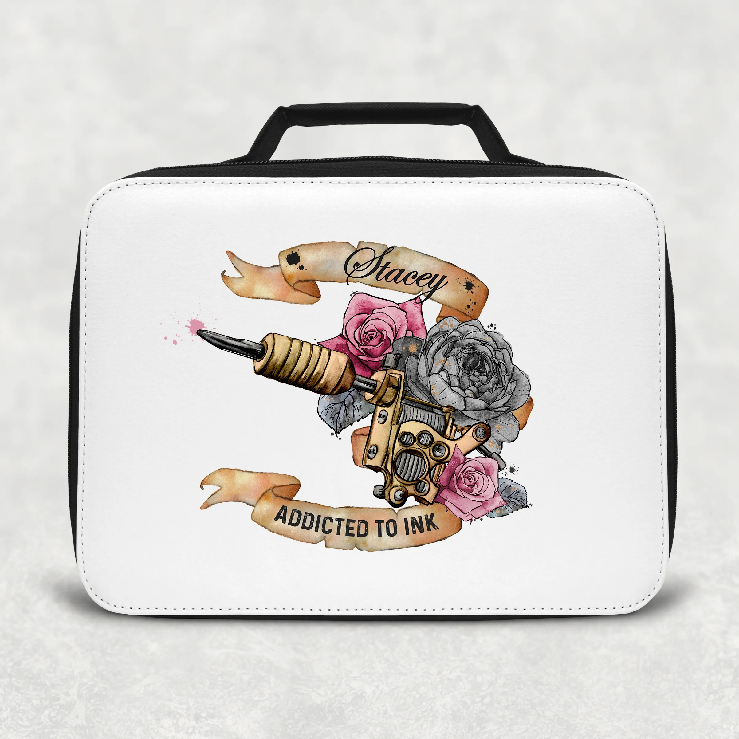 Tattoo Addicted to Ink Personalised Insulated Lunch Bag