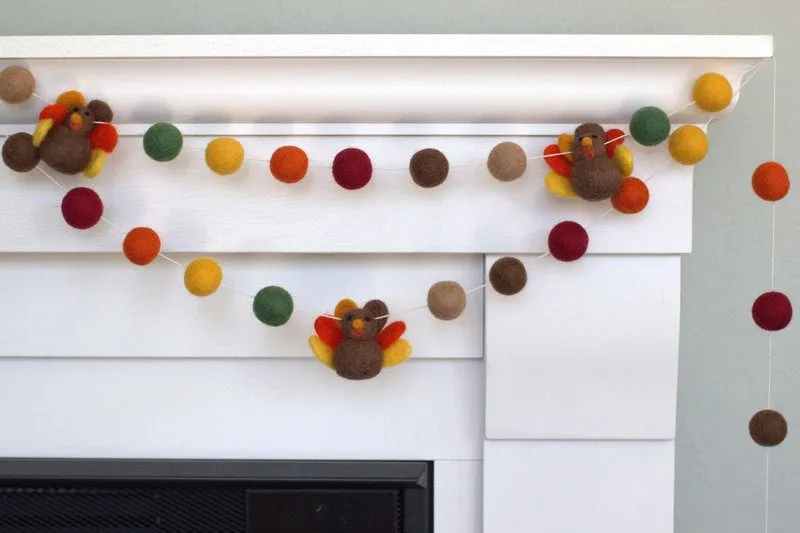 Thanksgiving Turkey Garland- Fall Colors