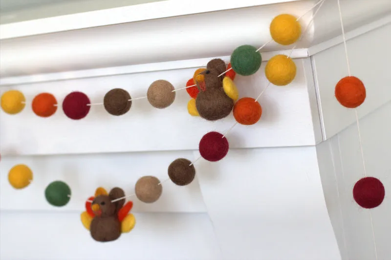 Thanksgiving Turkey Garland- Fall Colors