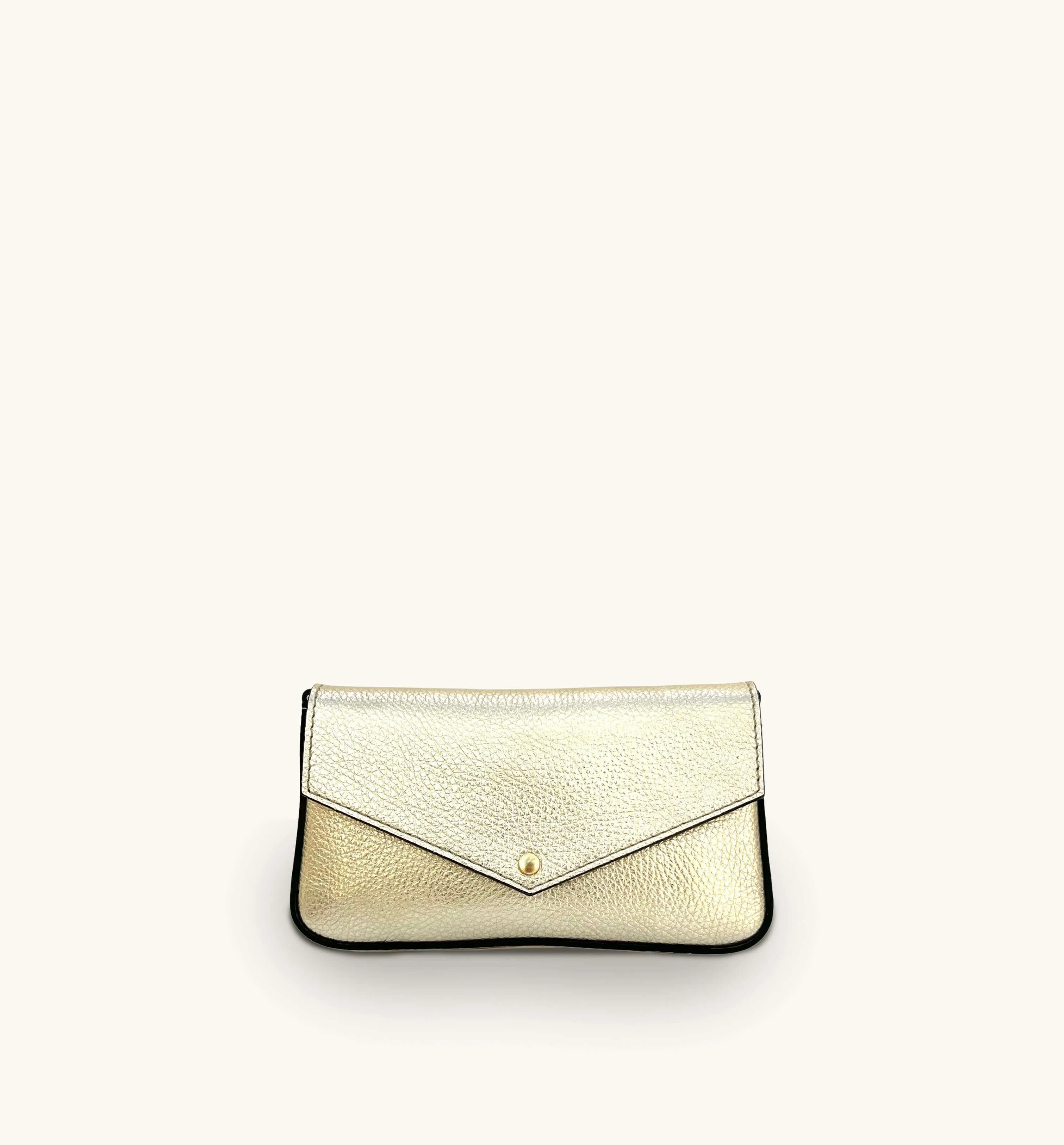 The Munro Gold Leather Shoulder Bag