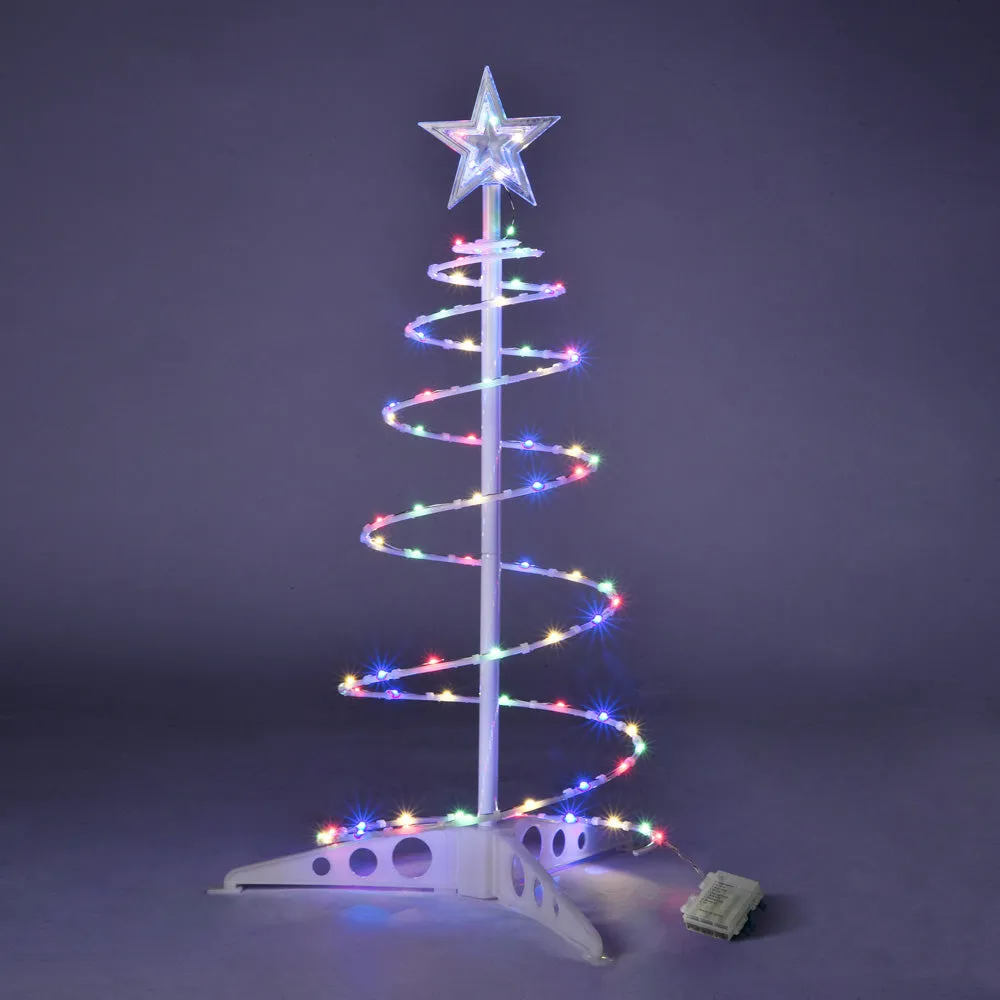 TheLAShop Small Pre-lit Spiral Christmas Tree 2ft Battery Operated