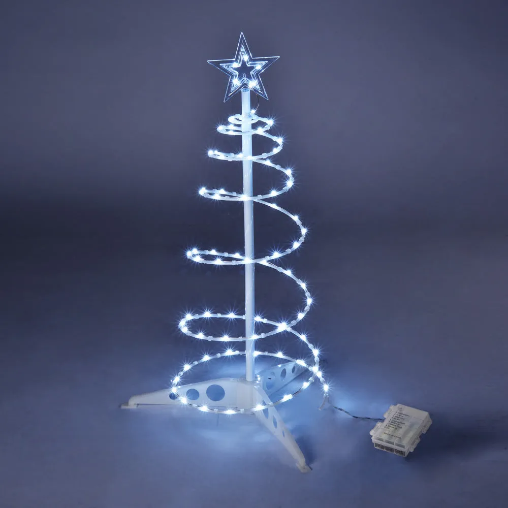 TheLAShop Small Pre-lit Spiral Christmas Tree 2ft Battery Operated