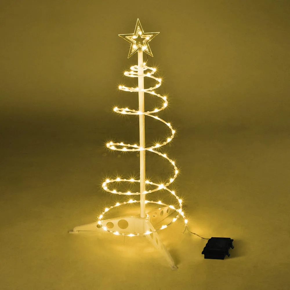 TheLAShop Small Pre-lit Spiral Christmas Tree 2ft Battery Operated