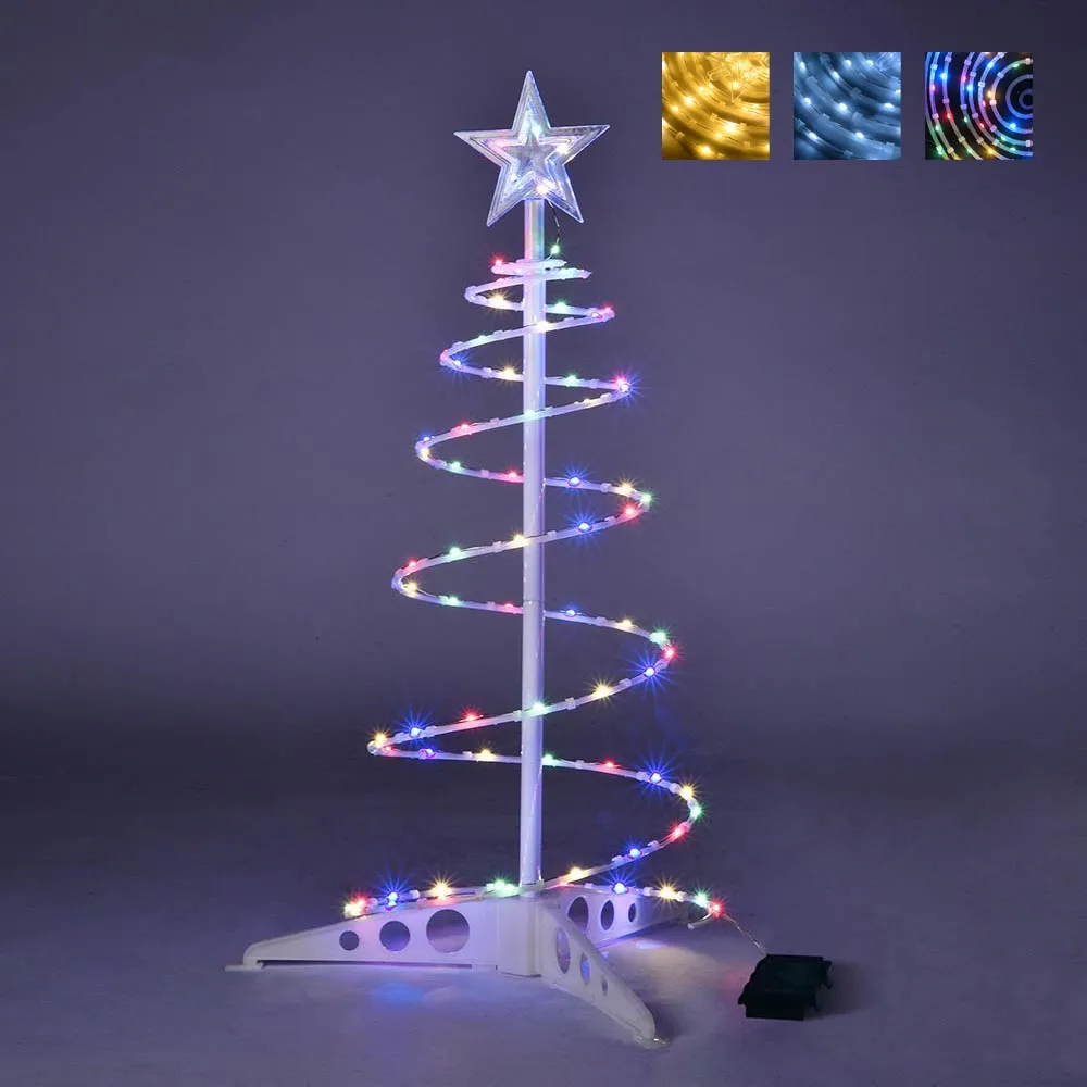 TheLAShop Small Pre-lit Spiral Christmas Tree 2ft Battery Operated