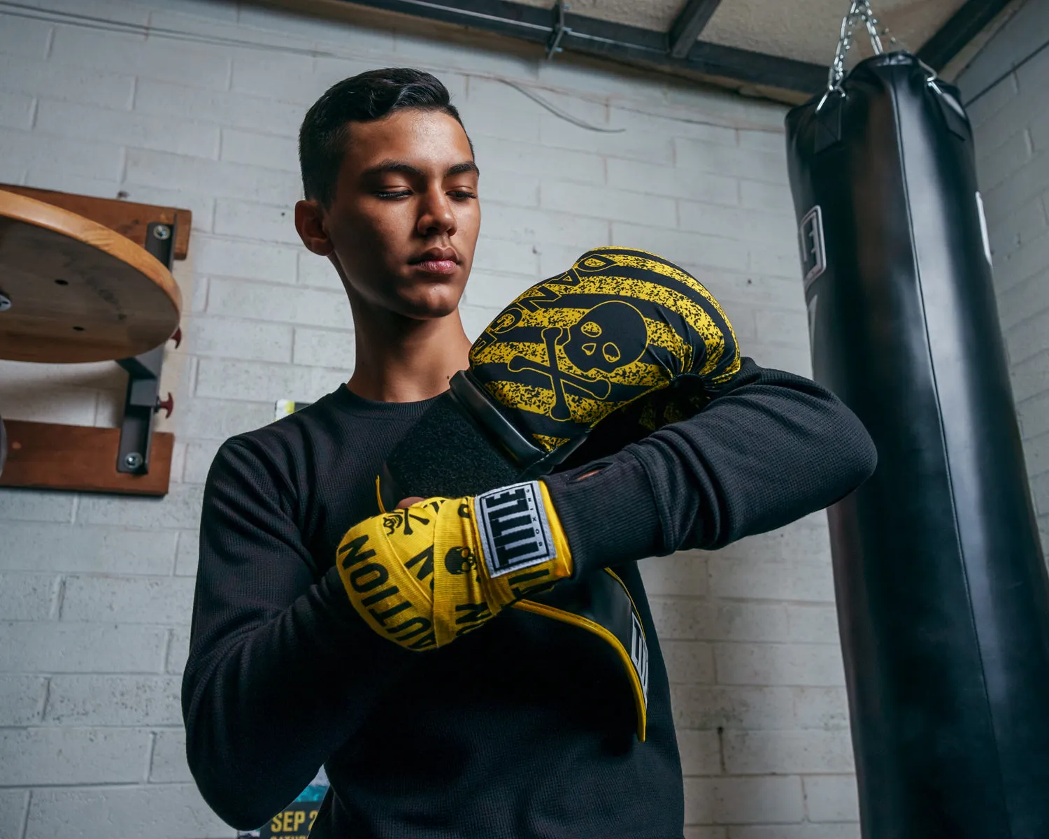 TITLE Boxing Infused Foam Danger Bag Gloves