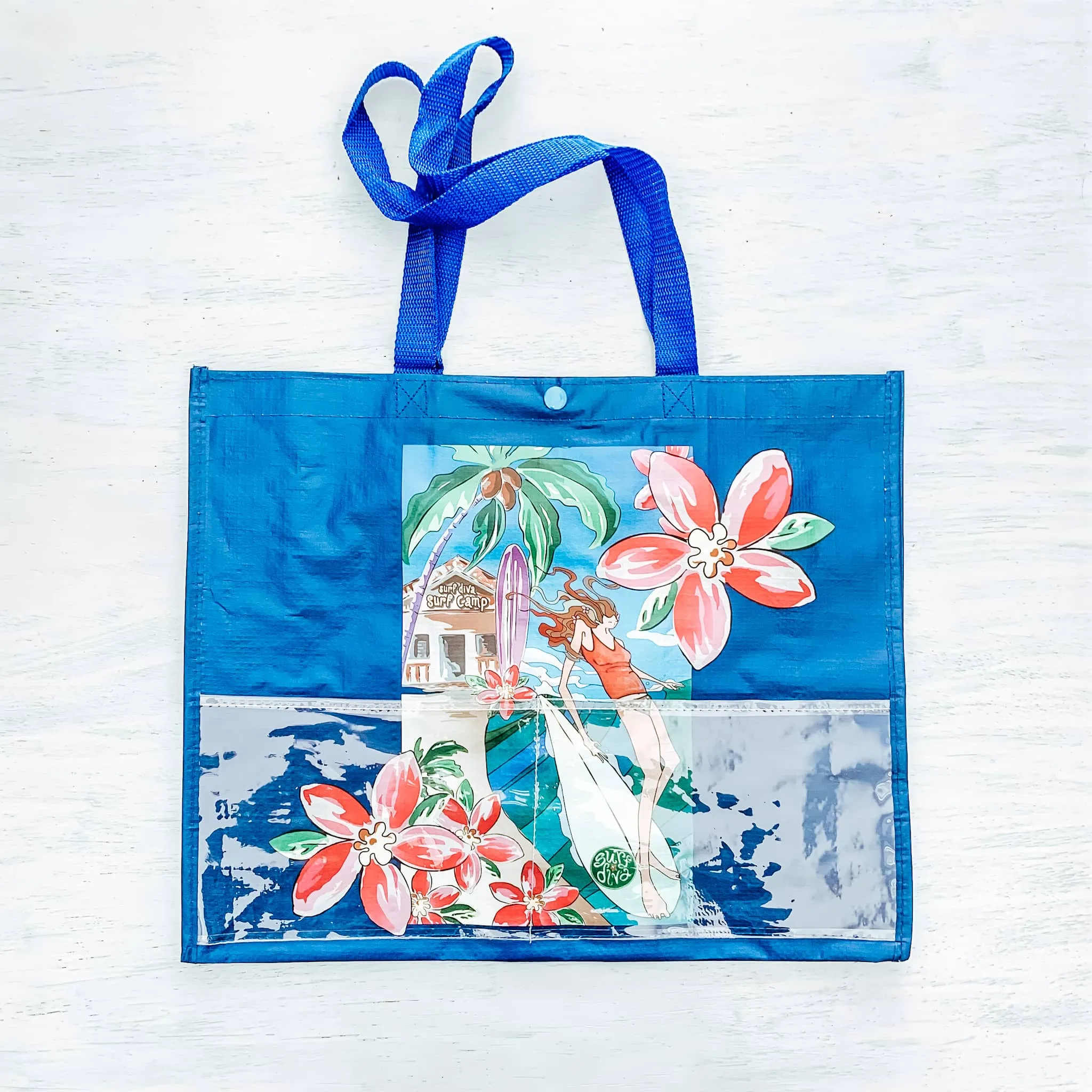 TOTE with Surf Diva Surf Camp - BEACH & SHOPPING TOTE