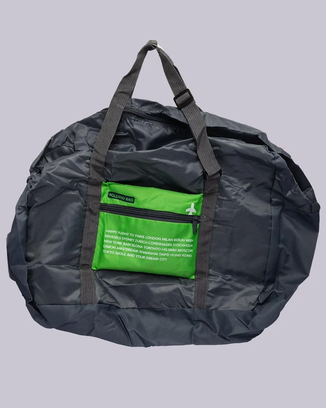 Travel Bag, Green, Plastic