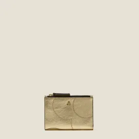 Two Way Coin Purse - Spot Flower Gold