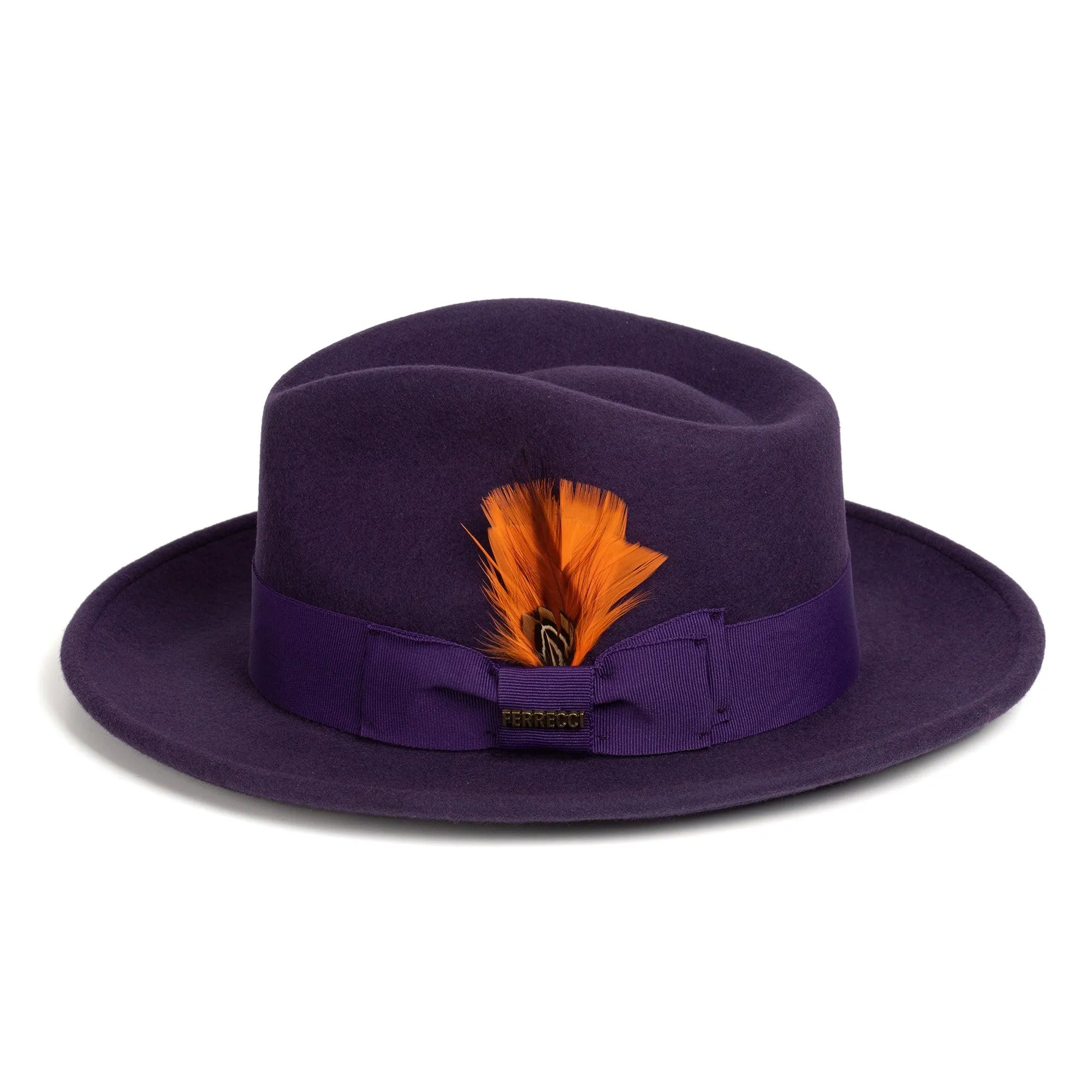 Vintage Crushable Wool Fedora Hat-Royal Blue