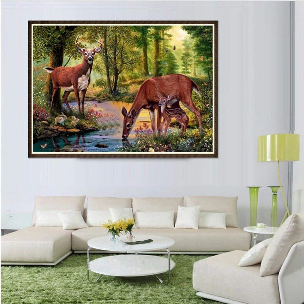 Wild Deer  Partial Round Drill  5D DIY  Diamond Painting