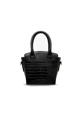 Worst Behind Us Bag Black Croc Emboss