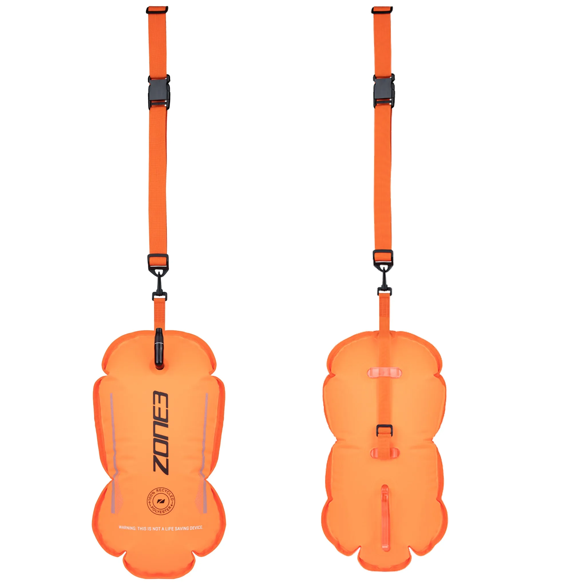 Zone3 Recycled Swim Safety Buoy Tow Float Orange